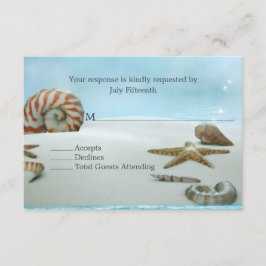 Fantasy Beach med Snäcka Bröllop OSA Card Kort