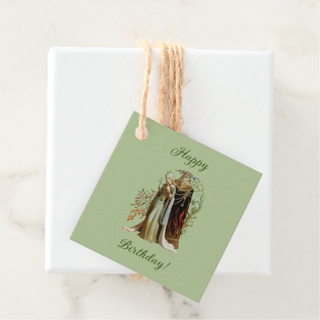 Fantasy Beauty & Beast Birthday Gåvor Etiketter (På plats)