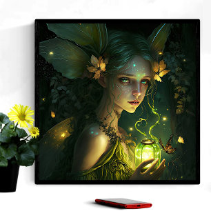 Fantasy Benice Grönt Forest Fairy 2 Poster