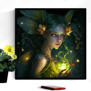 Fantasy BeSnyval Grönt Forest Fairy 1 Poster