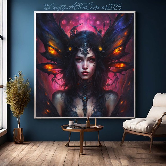 Fantasy Bevackra Flowers Pixie Fairy Princess Canvastryck (Skapare uppladdad)