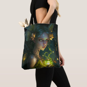 Fantasy Bevackra Grönt Forest Fairy Tygkasse