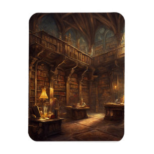 Fantasy Bibliotek Magnet