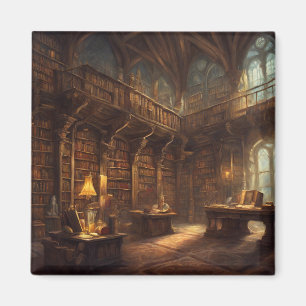 Fantasy Bibliotek Magnet