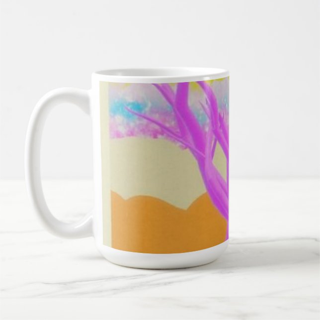 Fantasy bild parad med mjuk paster färg kaffemugg (Vänster)