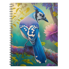 Fantasy Birds Blue Jay Anteckningsbok