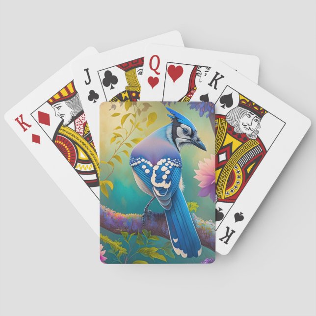 Fantasy Birds Blue Jay Casinokort (Baksidan)