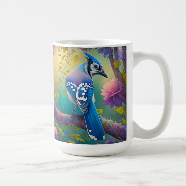Fantasy Birds Blue Jay Kaffemugg (Höger)
