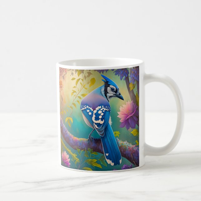 Fantasy Birds Blue Jay Kaffemugg (Höger)