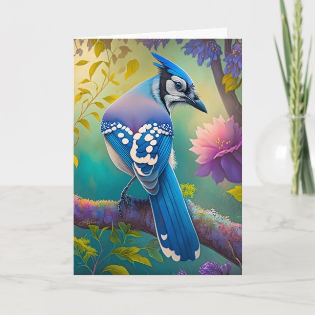 Fantasy Birds Blue Jay Kort (Framsida)