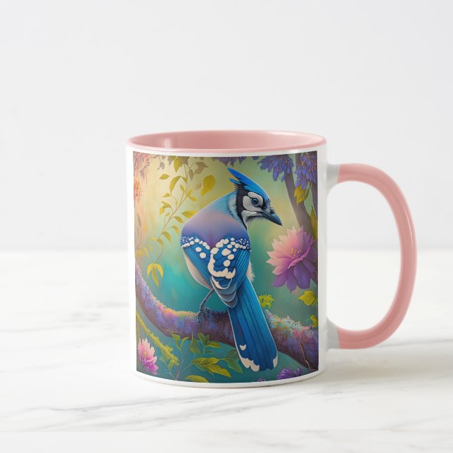 Fantasy Birds Blue Jay Mugg (Höger)