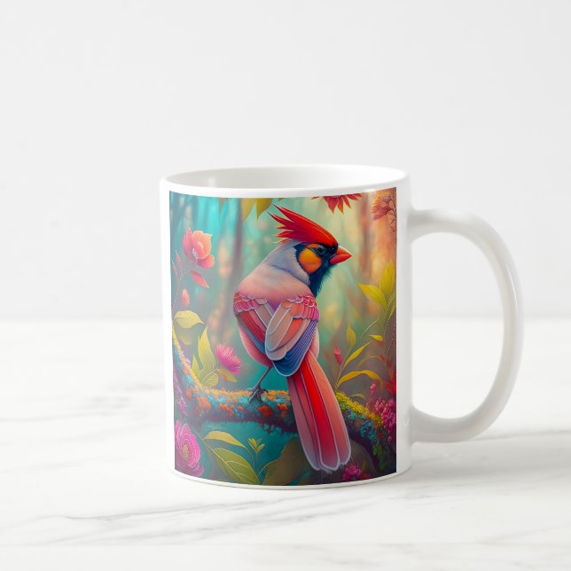 Fantasy Birds Male Cardinal Kaffemugg (Höger)