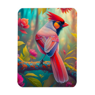 Fantasy Birds Male Cardinal Magnet