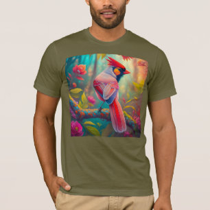 Fantasy Birds Male Cardinal T Shirt