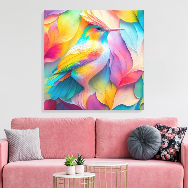 Fantasy Birds Silke Bird Canvastryck (Insitu (Vardagsrum))