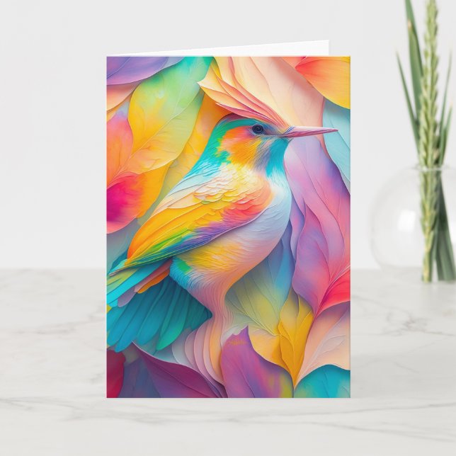 Fantasy Birds Silke Bird Kort (Framsida)