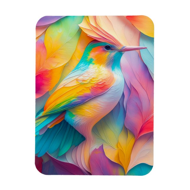 Fantasy Birds Silke Bird Magnet (Vertikal)