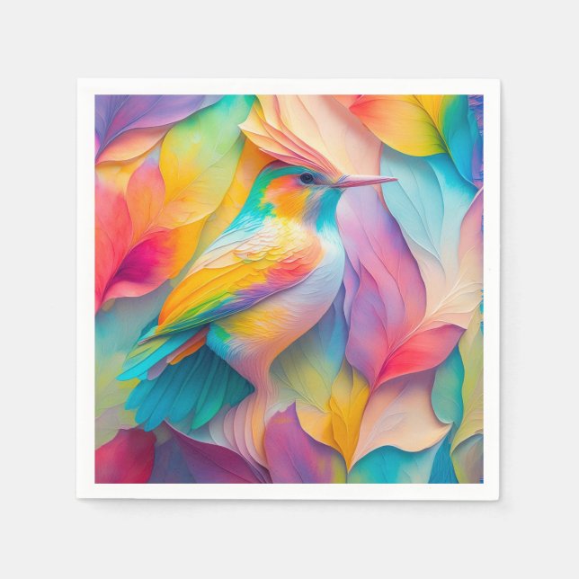 Fantasy Birds Silke Bird Pappersservett (Framsidan)