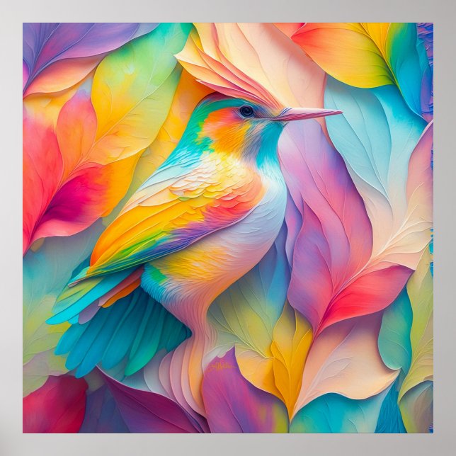 Fantasy Birds Silke Bird Poster (Framsidan)