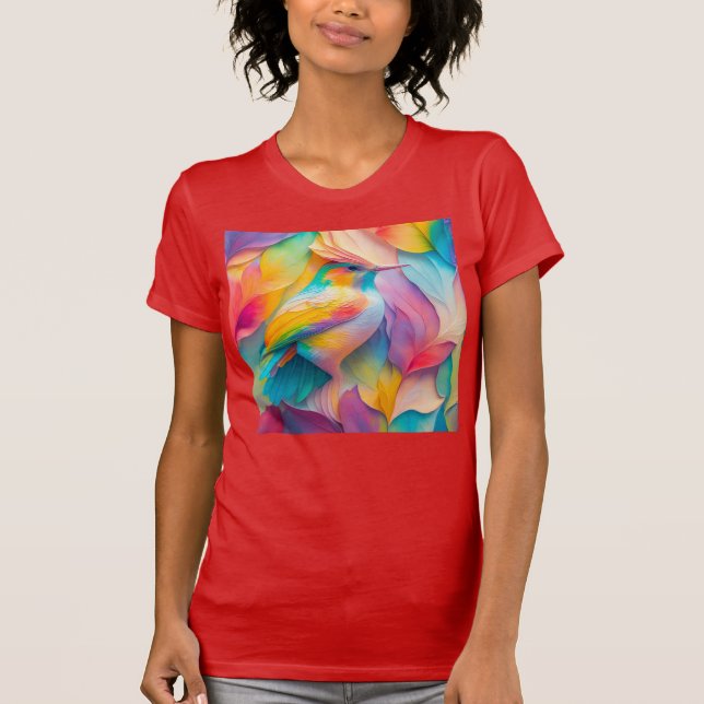 Fantasy Birds Silke Bird T Shirt (Framsida)