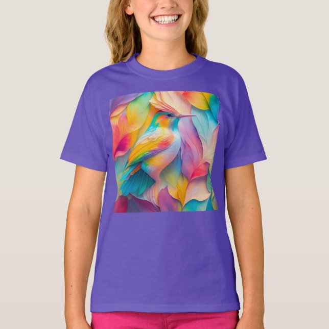 Fantasy Birds Silke Bird T Shirt (Framsida)