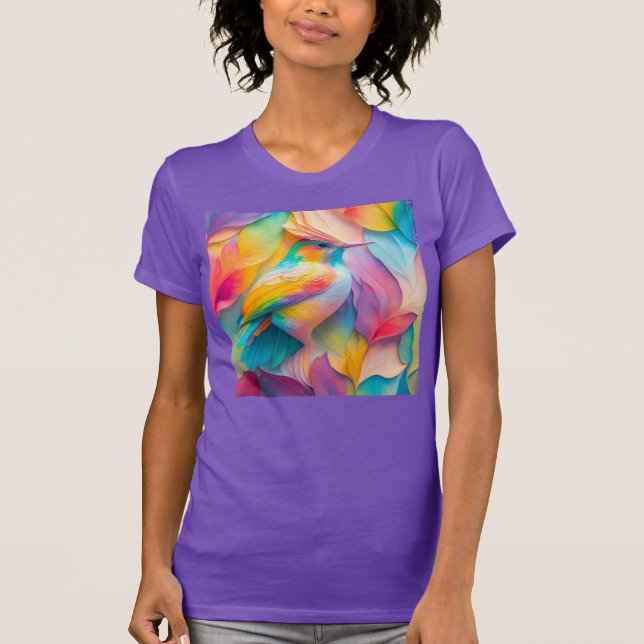 Fantasy Birds Silke Bird T Shirt (Framsida)