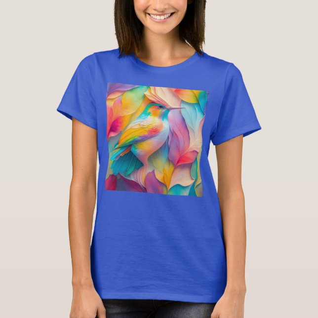 Fantasy Birds Silke Bird T Shirt (Framsida)