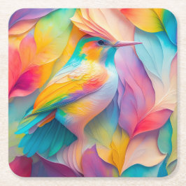 Fantasy Birds Silke Bird Underlägg Papper Kvadrat