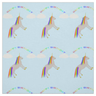 Fantasy Birthday Unicorn Rainbow and Clouds Tyg