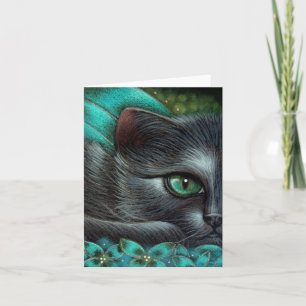 FANTASY BLACK FAIRY CAT 1 CUSTOMIZZES Card Kort