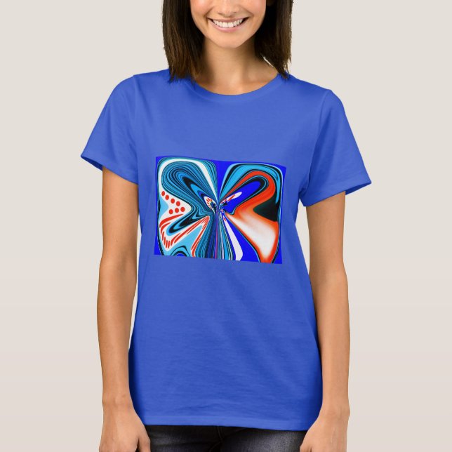 Fantasy blomkonst t shirt (Framsida)