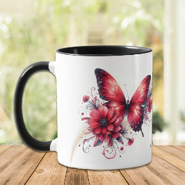 Fantasy Blommigt Butterfly Mugg