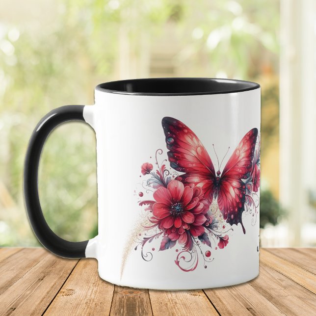 Fantasy Blommigt Butterfly Mugg (Skapare uppladdad)