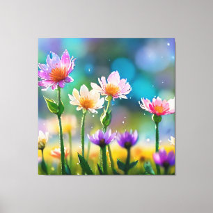 *~ Fantasy Blommigt Magic Söt Flowers AP56 Canvastryck