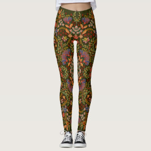 Fantasy Blommigt Square Pocket Design Leggings