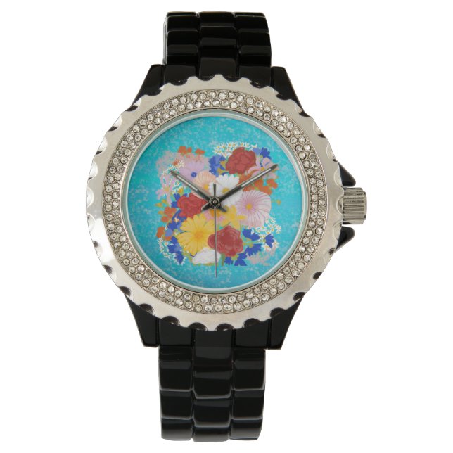 Fantasy blommigt watch armbandsur (Framsida)