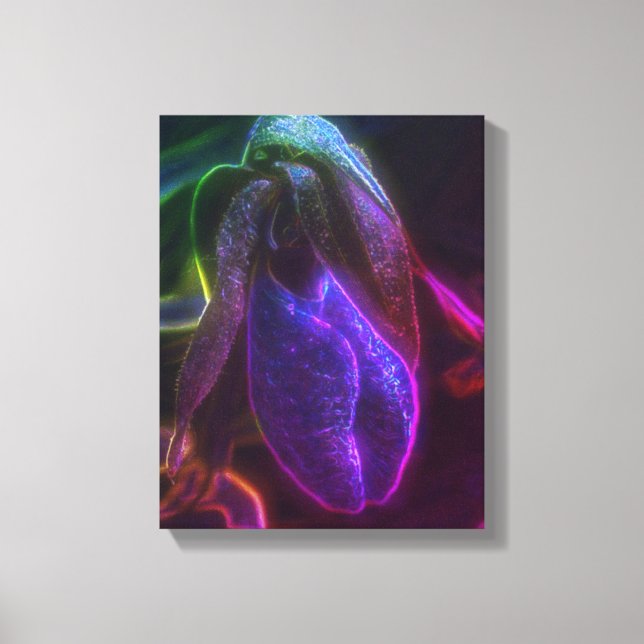 Fantasy Blue Abstrakt Dam Slipper Art Canvastryck (Framsida)