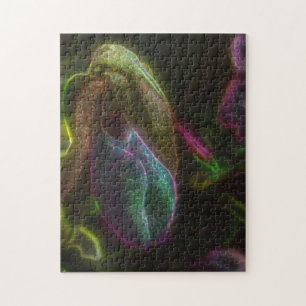 Fantasy Blue Abstrakt Dam Slipper Art Pussel