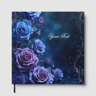 Fantasy Blue and Purple Wedding Roses Gästböcker