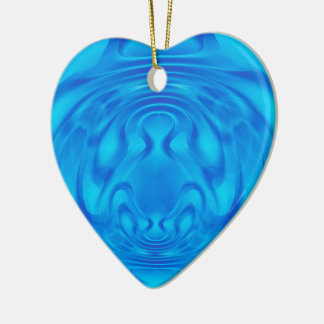 Fantasy Blue Heart Julgransprydnad Keramik