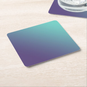 FANTASY Blue + Lila Gradient Färg Underlägg Papper Kvadrat