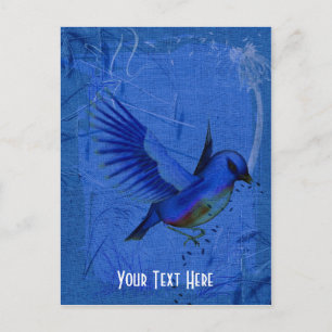 Fantasy Bluebird Nature Anpassade Postcard Vykort