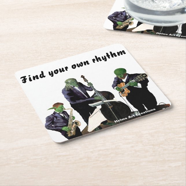 Fantasy Blues Musician Music Art Papper Underlägg Kvadrat (Vinklad)