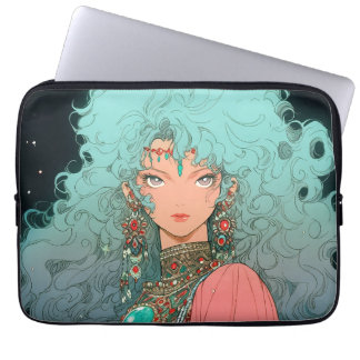 Fantasy Bohemian Aesthetic Anime Girl Laptop Fodral