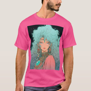 Fantasy Bohemian Aesthetic Anime Girl T Shirt
