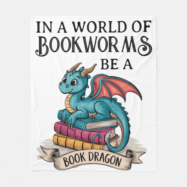 Fantasy Bok Dragon Throw Blanket, Fantasy Dragon Fleecefilt (Framsidan)