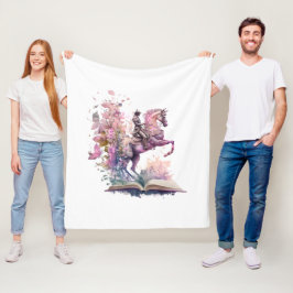 Fantasy Bokälskare Design Fleecefilt