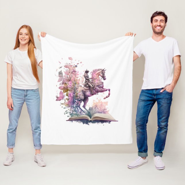 Fantasy Bokälskare Design Fleecefilt (På plats)
