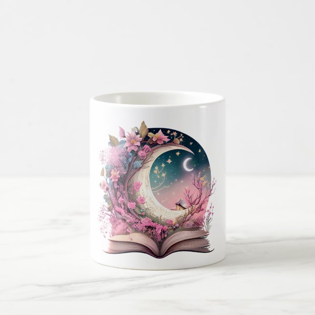 Fantasy bokälskare design kaffemugg (Center)