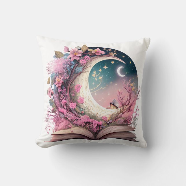 Fantasy bokälskare design kudde (Framsida)